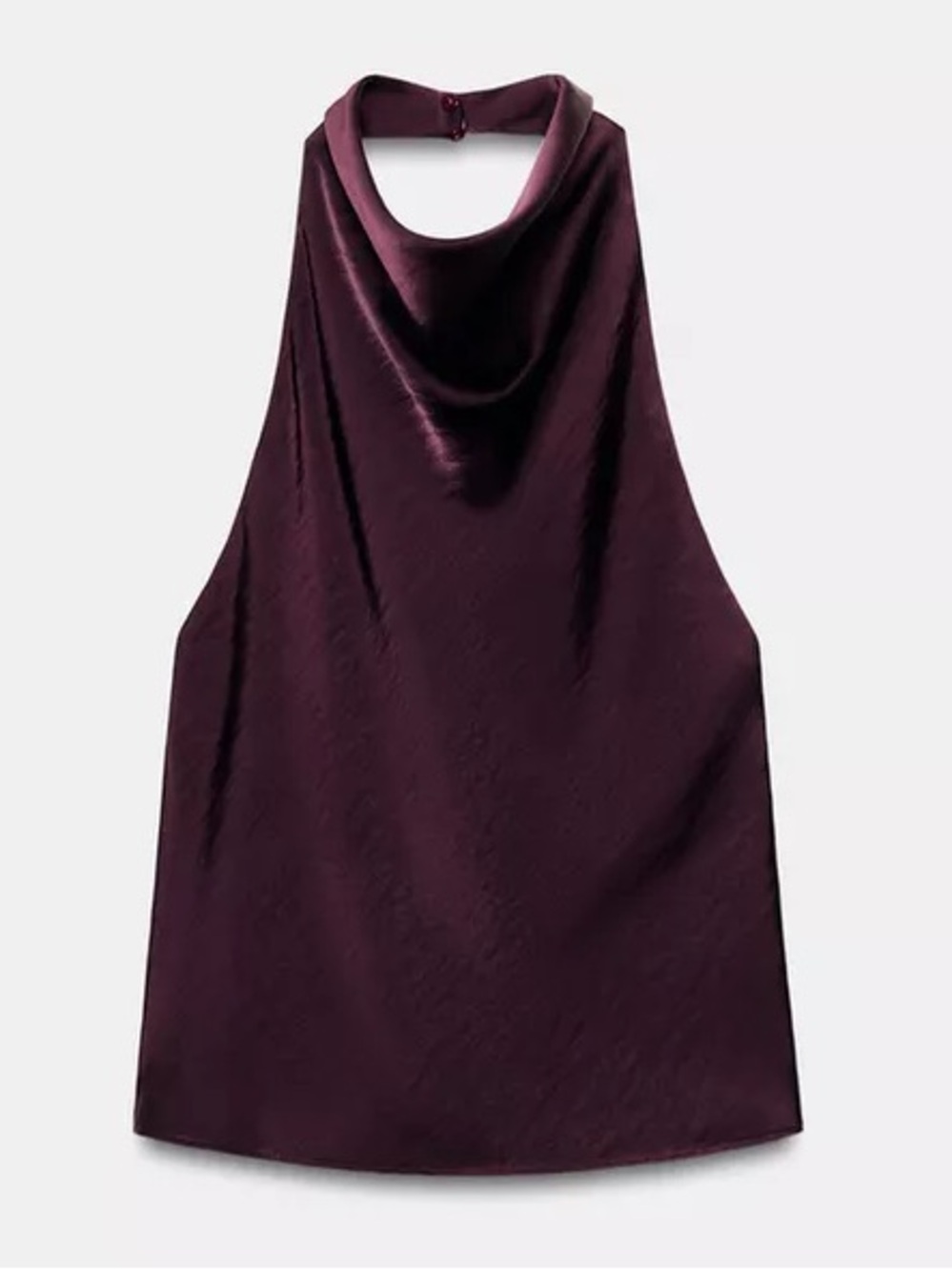 ZARA SATIN EFFECT HALTER TOP